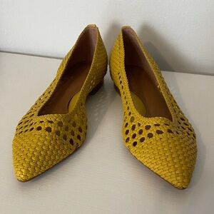 Caslon Mustard Woven Flats